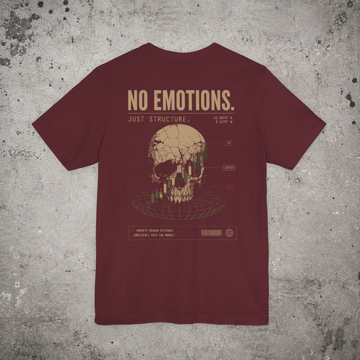 No Emotions Backprint T-Shirt – Trading Graphic Tee