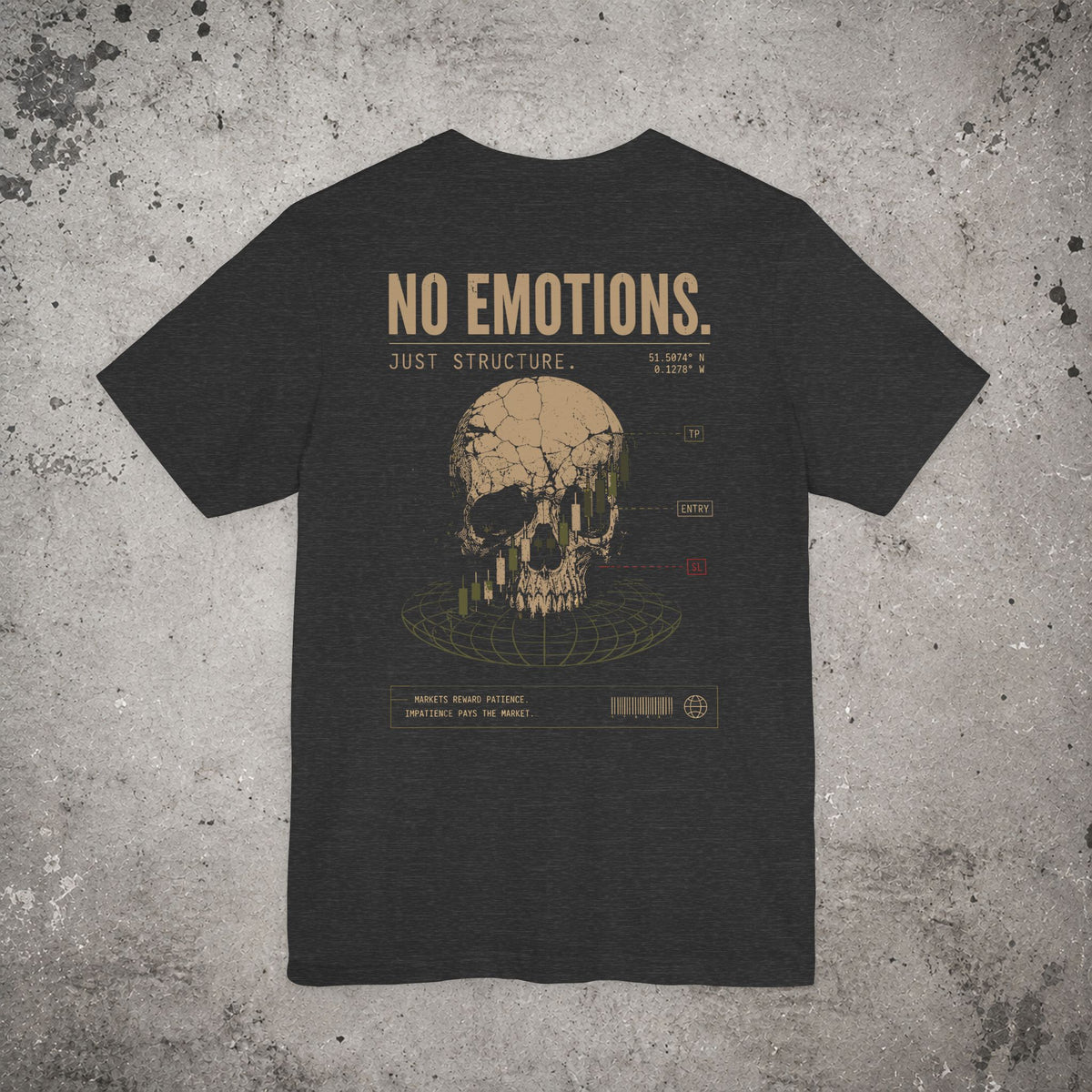 No Emotions Backprint T-Shirt – Trading Graphic Tee