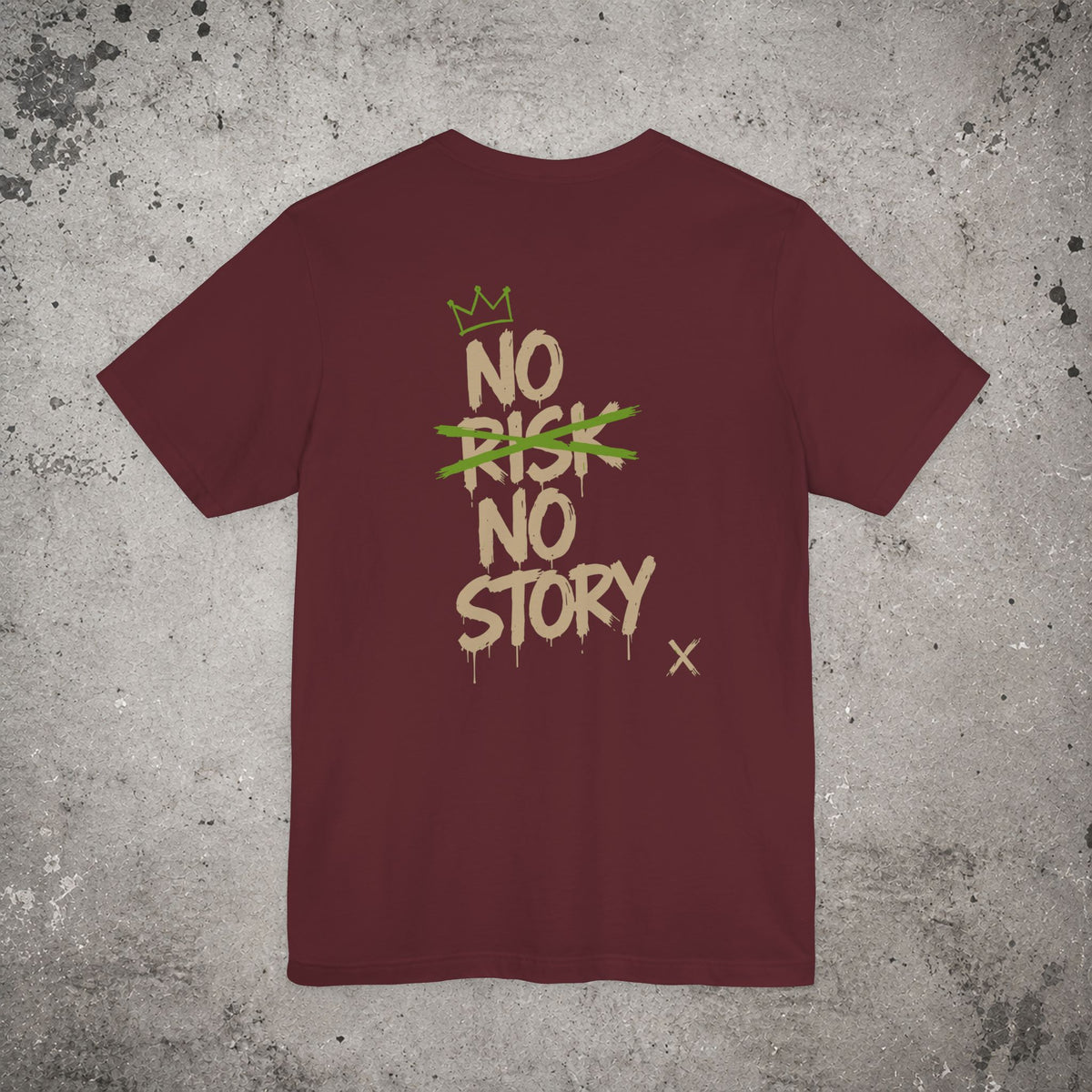 No Risk No Story Backprint T-Shirt – Trading Graphic Tee