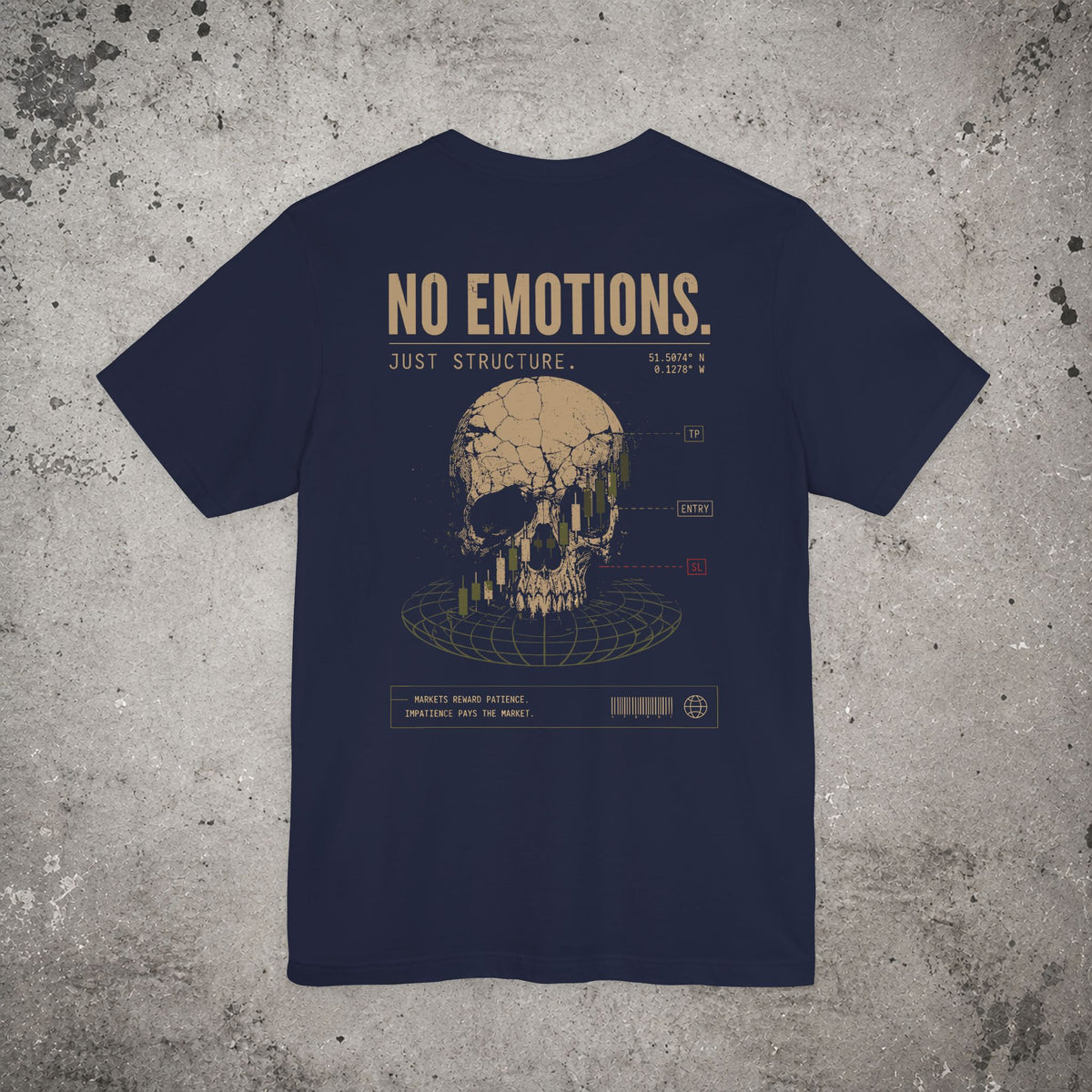 No Emotions Backprint T-Shirt – Trading Graphic Tee