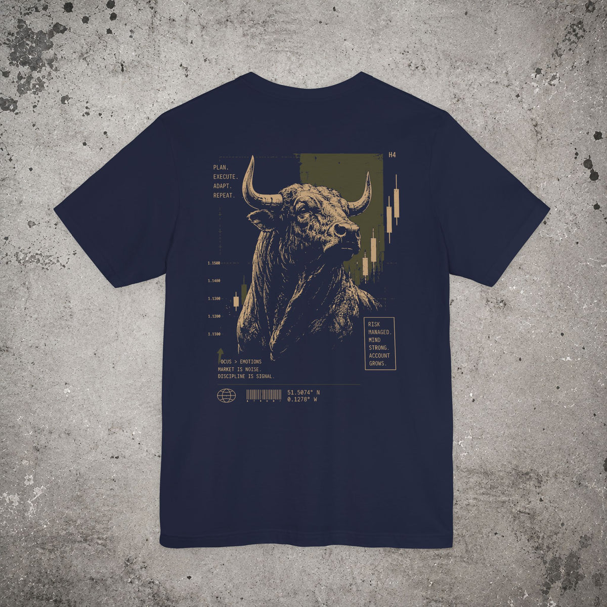 Plan. Execute. Repeat. Backprint T-Shirt – Trading Graphic Tee
