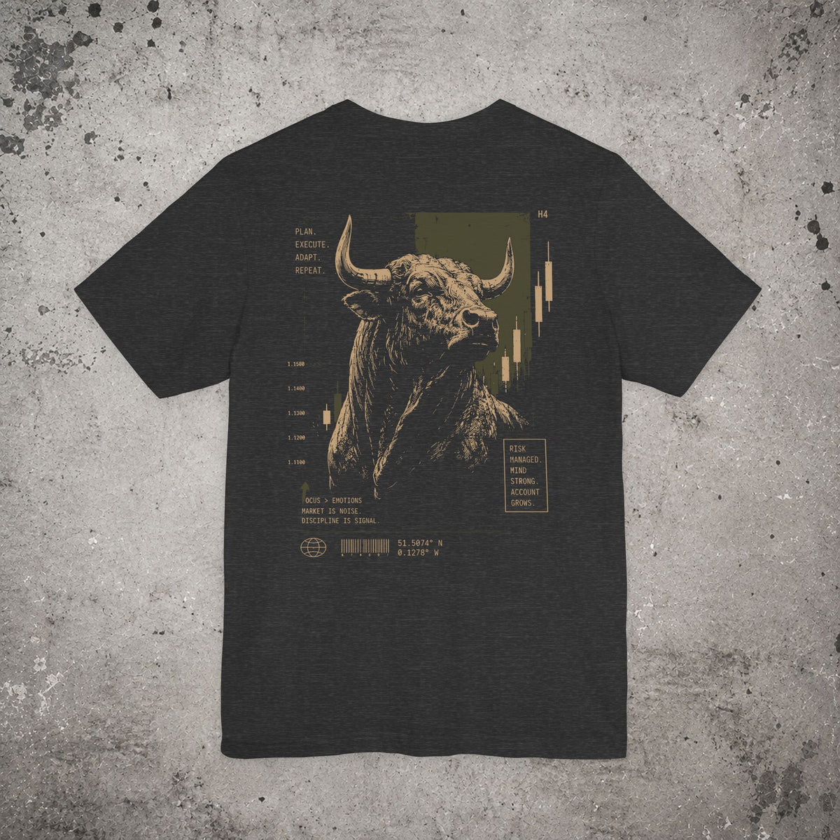 Plan. Execute. Repeat. Backprint T-Shirt – Trading Graphic Tee