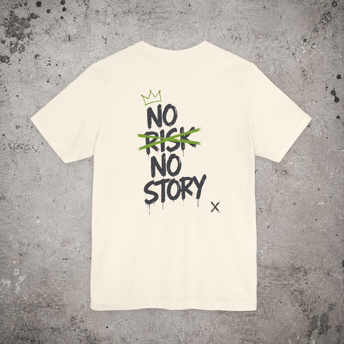 No Risk No Story Backprint T-Shirt – Trading Graphic Tee