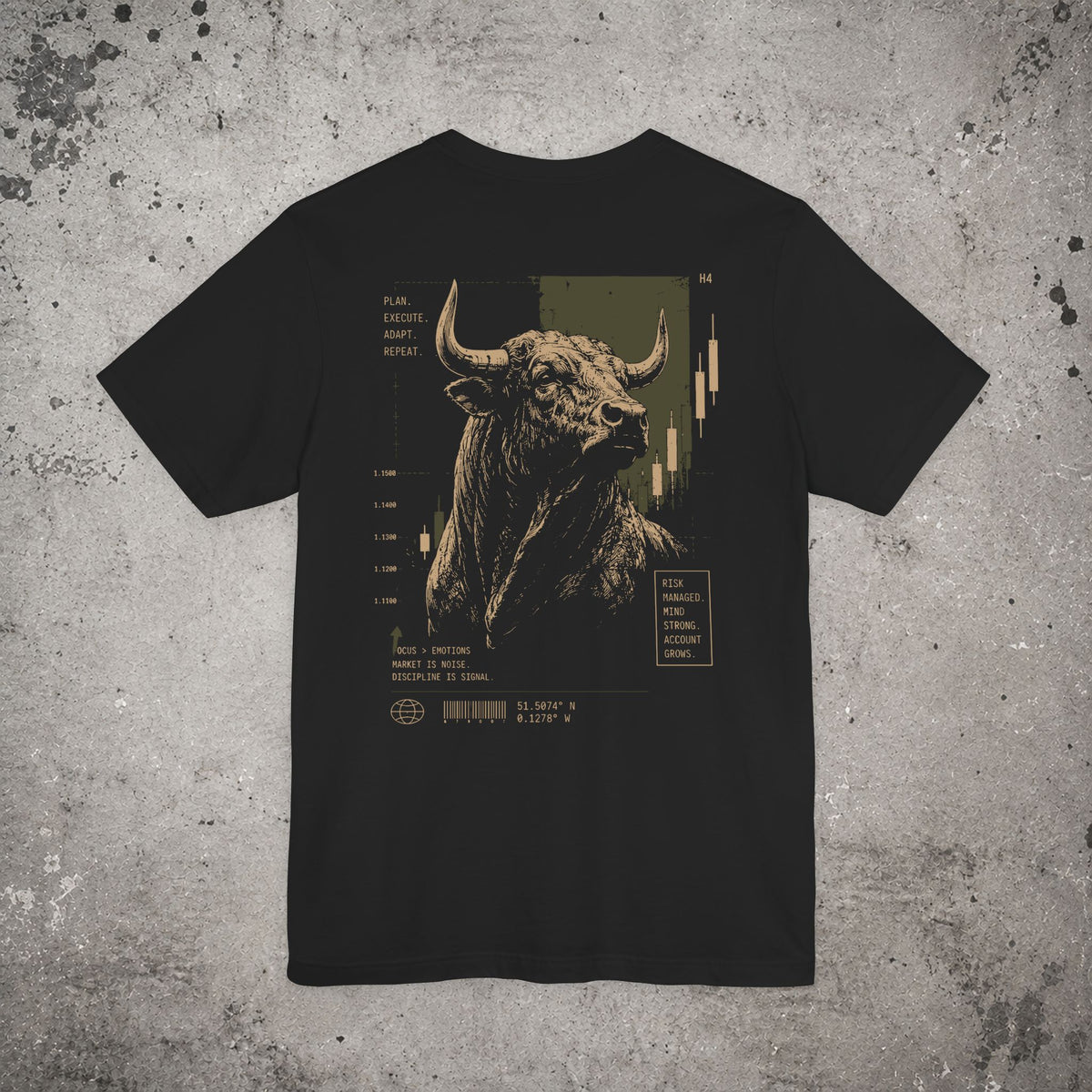 Plan. Execute. Repeat. Backprint T-Shirt – Trading Graphic Tee