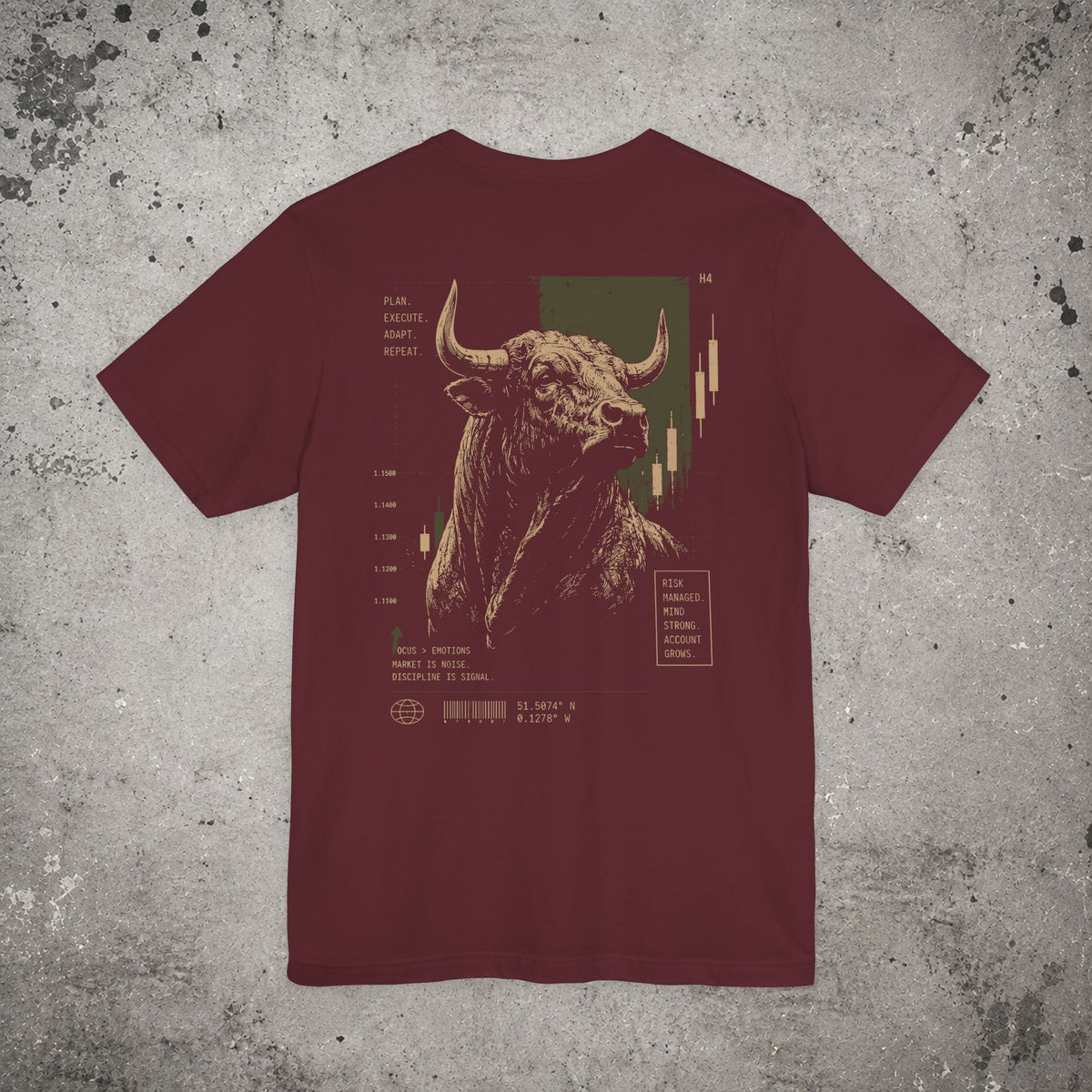 Plan. Execute. Repeat. Backprint T-Shirt – Trading Graphic Tee