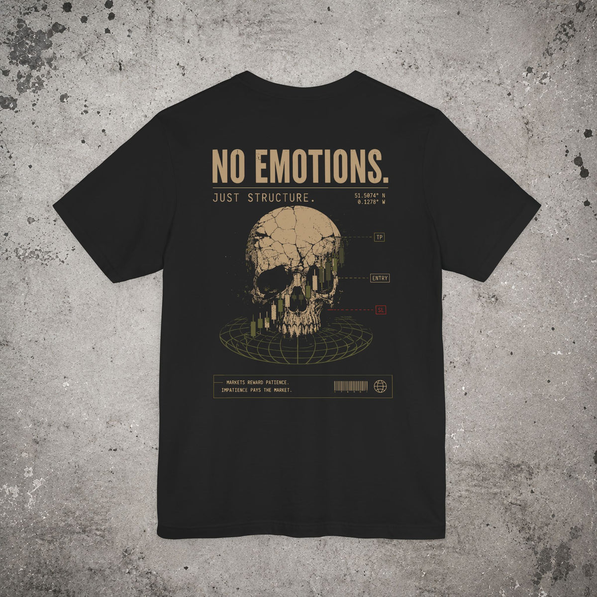 No Emotions Backprint T-Shirt – Trading Graphic Tee